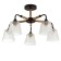 Tahiti chandelier 5x60W E27 Black+tree 55.5x55x31cm SVK