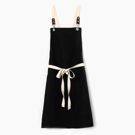 Apron Ethel Minimalist Design Black 60x70cm. 45%linen, 55%HL 395 g/m2-3