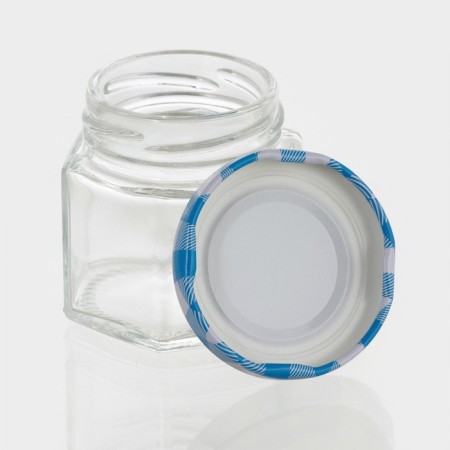 Glass jar for spices with a metal cover "Classic", 65 ml, 5.5 × 5.4 cm, color mix-2