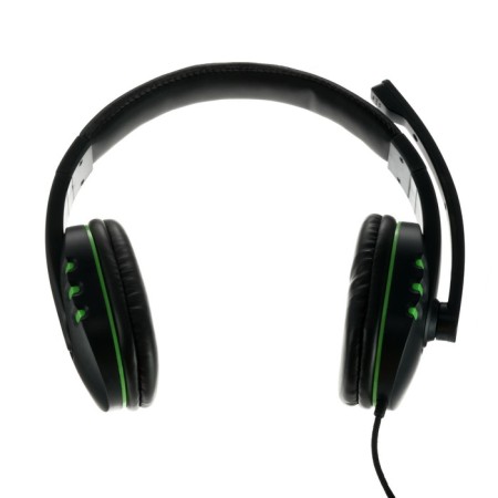 Ritmix RH-555M Gaming headphones, game, full-size, microphone, 3.5mm, 1.8m, black/green-1