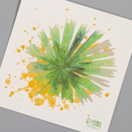 Tattoo on the body color "Watercolor. Leaf-Vera" 6x6 cm-5