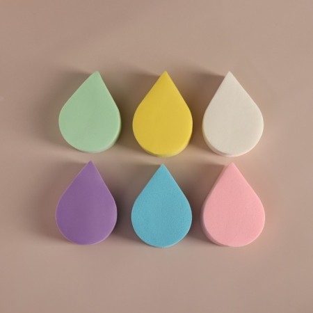 Makeup sponge "Flat drop", 6 × 4.5 cm, color mix-4