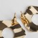 Earrings Assorted "Azelia" crumpled circles, color of yellow-blue in gold