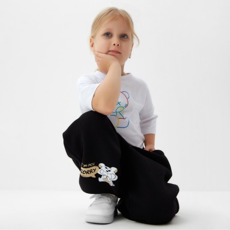 Children's pants Minaku: Crush, black color, height 116 cm-4