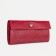 Women's wallet on the button, red color