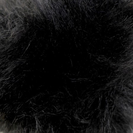 Pompon artificial fur "black" d = 10 cm-1