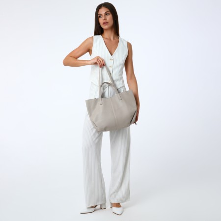 Women's bag on magnet, gray color-1