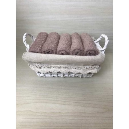 Set of napkins Sofi de Marko "Gerda", size 30x30 cm, 5 pcs, color of coffee