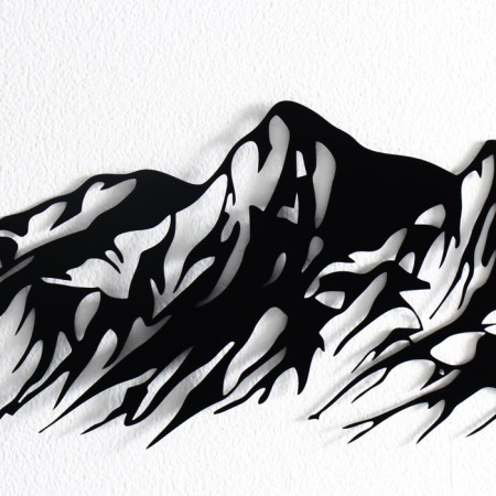 Panel interior metal "Mountains" 53x16 cm-2