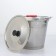 A bucket with a lid, 7 l, stainless steel