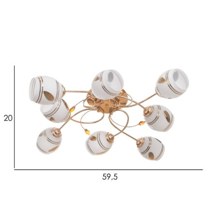 Briana chandelier 8x40W E27 Gold Model: 2800087-9