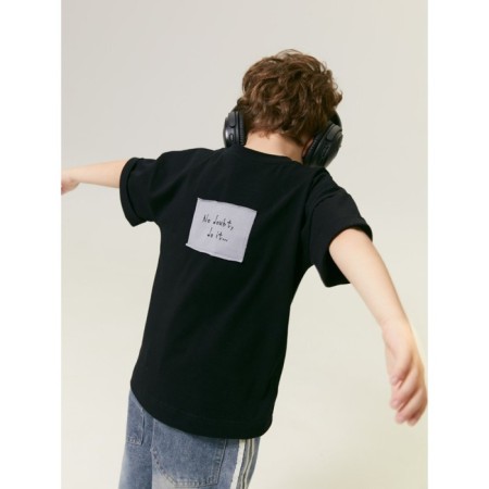 T -shirt Children's Amarobaby Stripe, height 122 cm, black color-8