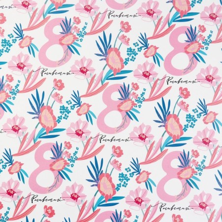 Glossy packaging paper "March 8", 70 x 100 cm-1