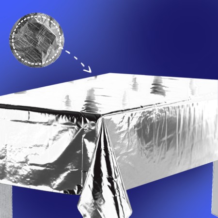 Foil tablecloth, 137 × 183 cm, silver-1