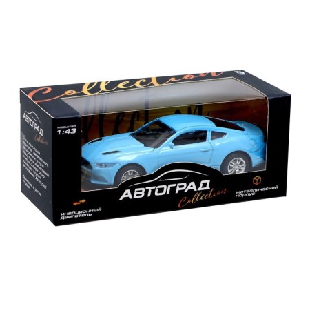Metal “Sport” machine, inertial, scale 1:43, Blue color-3