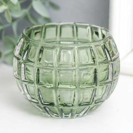 Glass "Bogok" D-4.5 cm emerald 7.5x7.5x6 cm-1