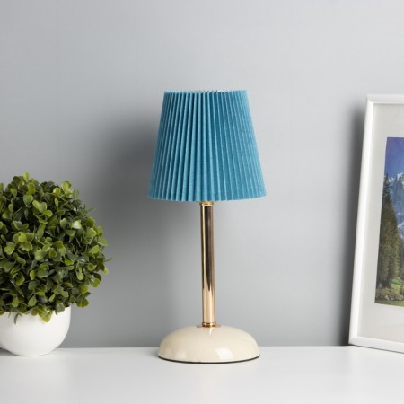 Table lamp "Lika" 1x40W E27 white/gold/blue 15x15x32.5cm