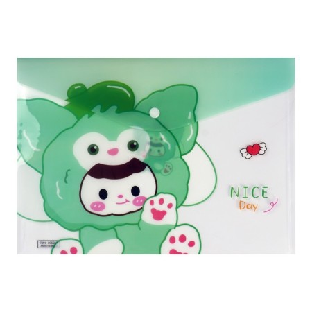 Folder-convert on the button, A4, 180 microns, "Cuties", mix-4