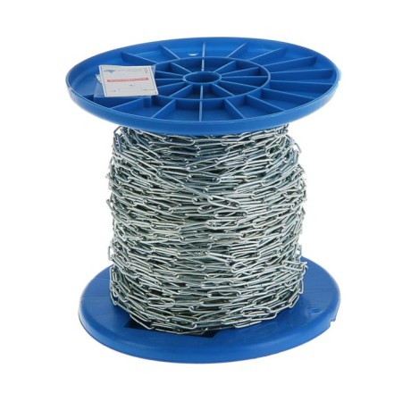 Long -hot welded chain DIN 763, D = 2 mm, galvanized, in a reel 80 m