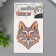 Tattoo on the body "Muzzle of the Fox" 5.3x6.3 cm