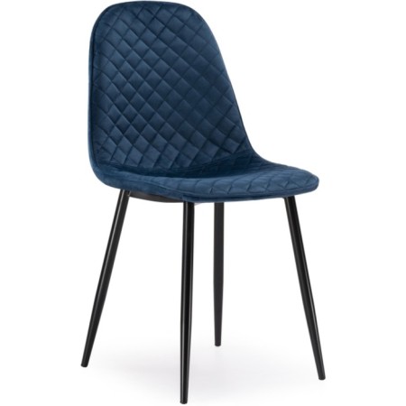 Capri Metal/Velvet, Black/Blue 45x51x86 cm stool