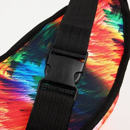 Zipper waist bag, outer pocket, colorful color-3