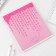 An objective note 48 sheets, A5, pink series, from reference. mat. “September 1: Algebra”, cover coated cardboard 230 gr., Inner block in a cage 80 gr., White is 96%