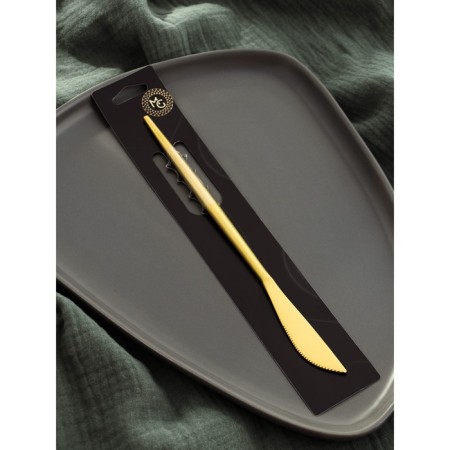 Stainless steel knife Magistro "folk", length 22 cm, gold color-5