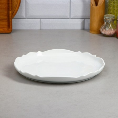 Wave dish, 30 cm, round, porcelain, Iran