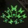 Magnet Plastic glows in the dark "pink butterflies" double wings set 12 pcs