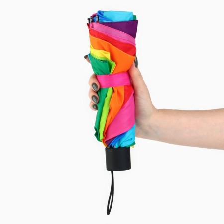 Women's rainbow umbrella “Rain and Miracles”, 10 spokes.-4
