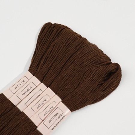 Set of threads Muline No. 938, 8 ± 1 m, 6 pcs, coffee color-4