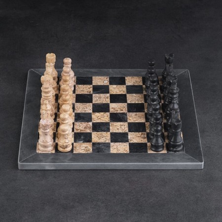Chess "Elite", board 30x30 cm, onyx-2