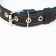 Collar leather reinforced with a kapron with a half-ring, 55 x 2.5 cm, Osh 27-53 cm, black