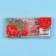 Money envelope "Happy Anniversary!" Transparent PVC, green background, 16 x 8 cm