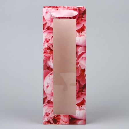 Gift package for a bottle, packaging, "flowers", 36 x 13 x 10 cm-2
