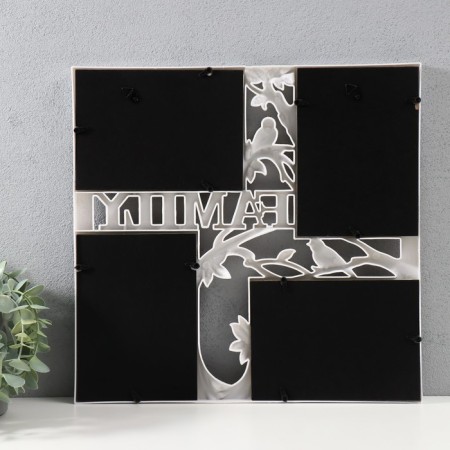 Multipher "Family" in 4 photos, 10x15 cm, plastic, col. white-2