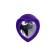 Anal plug Diamond Heart, silicone, purple color, 8 cm, d = 3 cm