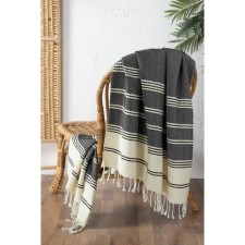 Set of Arya Home Zigzag, 480 g, size 38x68 cm, 2 pcs, black color