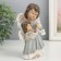 Polystone souvenir "Angels in gray robes, with a book and a candle" Squeezes 6.5x9.5x15 cm