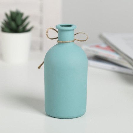 Vase for flowers glass "Happiness with you", blue 13.4 x 6.1 cm, 250 ml-1