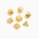 Cubes set for D&D (Dungeons and Dragons, DND) "Game time", Series: D&D, 7 pcs, gold