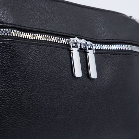 Bag Cross-Bodi with a zipper, black color-3