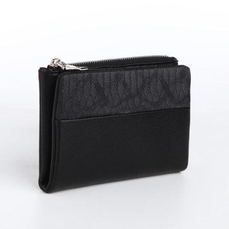 Women's wallet on a magnet, black color