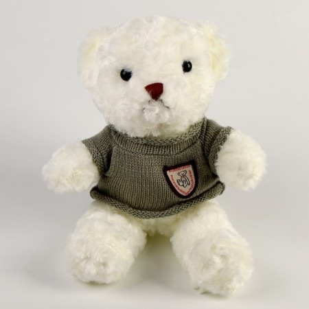 Soft toy "Bear" in a jacket, 29 cm, white color-5