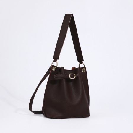 Cross-Bodi bag on a weight, brown color-2