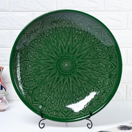Largan Rishtan ceramics "Patterns", 41.5 cm, green mix-1