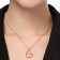 Pendant "Heart" Illusion, color in gold, 47 cm