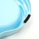 Metal dual bowl on a plastic base 2 x 160 ml, 25 x 14 x 5 cm, blue