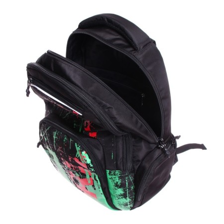 Youth backpack, 42 ​​x 32 x 22 cm, Grizzly 333, ergonomic back, laptop compartment, red/green RU-333-1_1-9